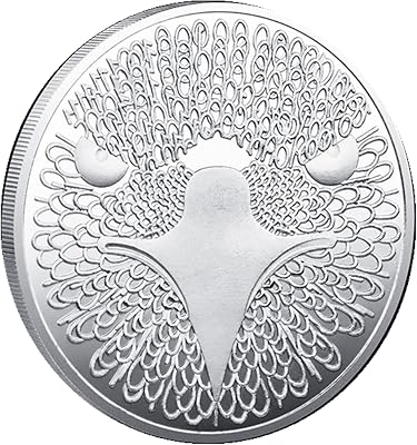 GARASANI 1Cent Bitcoin Limited Edition BTC Commemorative Cryptocurrency Coin Eagle Pattern Silver M Type