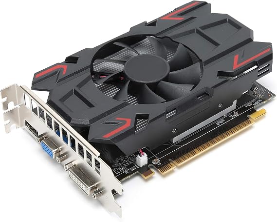 Cuifati HD6770 Gaming Graphics Card, 4GB 128Bit DDR5 Computer Video Card PCI Express 2.0, for Chip, 3D API DirectX 12, 1000MHz Video Memory Frequency,