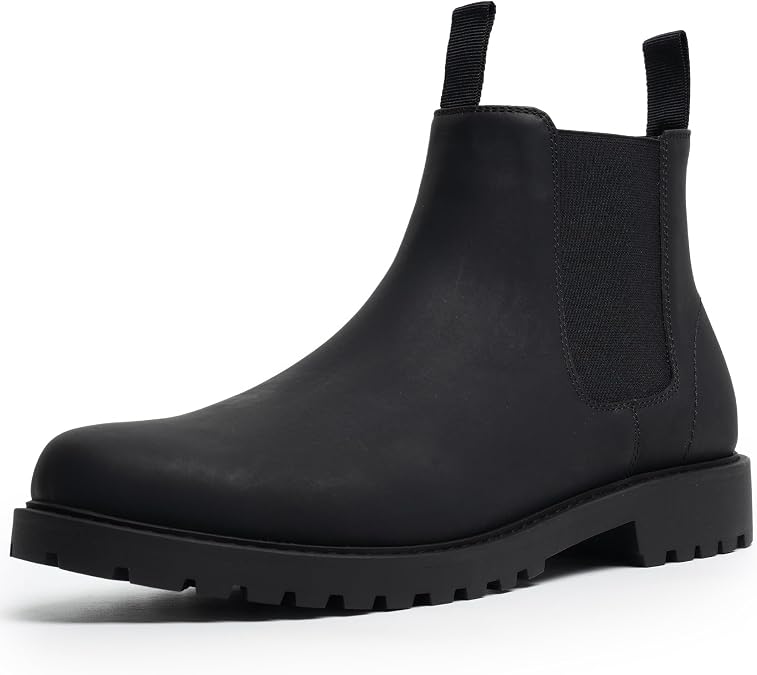 CGRRBW Mens Slip On Chelsea Boots Comfort Hiking Work Ankle Booties | Lightweight & Cushioned, Great for Work, Hiking, Commute or Casual Wear