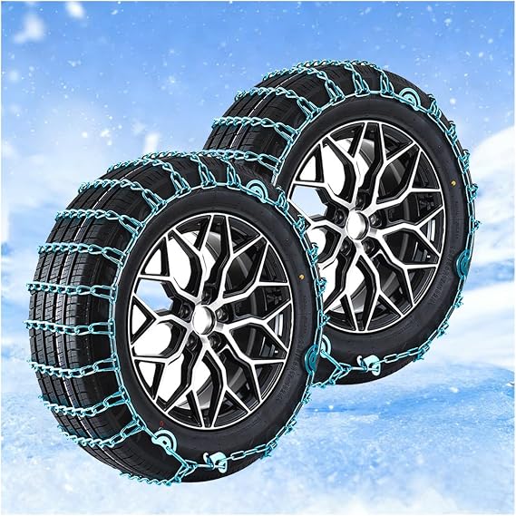 Snow Chains Tire Chains For Cars Tire Snow Chain For Car Pickup Trucks Suv,Universal Anti-Skid Thickening Width 225 235 245 255 265 275 285 295 Set Of 2(275/45R20)
