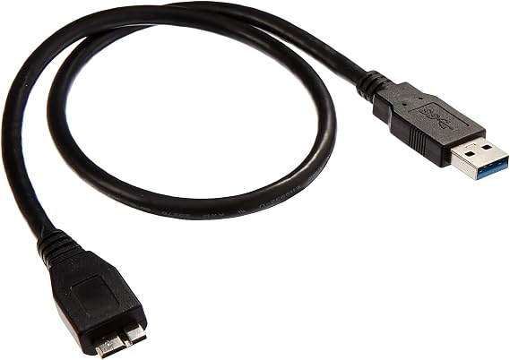 Oyen Digital USB 3.0 A Male to Micro B Male Cable (1.5 Ft, Black) - USB3-MICRO-1