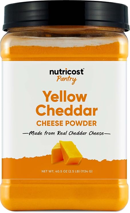 Nutricost Pantry Yellow Cheddar Cheese Powder (2.5 Pounds Per Bottle) - Powdered Cheese :: Great for Cooking, Baking, Popcorn, and More!