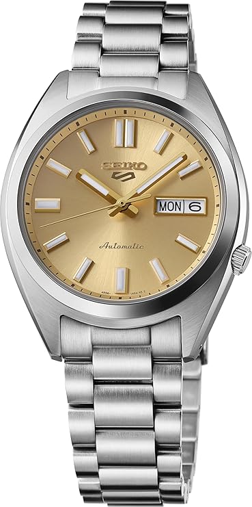 Seiko 5 Sport Men's Automatic Watch with Stainless Steel Case and Luminous Hands - Stylish Watch Gold