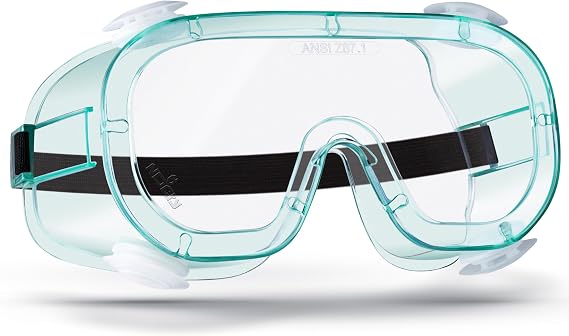 NoCry Vented Safety Goggles Over Glasses Anti-Fog Eye Protection, Z87.1