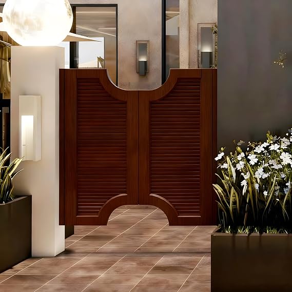 Wood Saloon Swinging Doors with Hinges, 2859 in. Wide