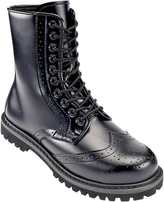Brandit Budapester Phantom 10 Eyelet Boots Black Sizes UK4/EU38 to UK13/EU47