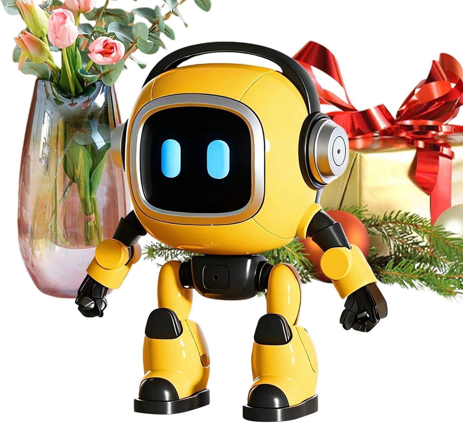 Emo Robot Toys - ABS 9.5x5.5x13cm | Smart Programmable RC Robots | Educational Electronic Learning Machine With Voice Interaction For Boys Girls Adults Kids Birthday Parties Family