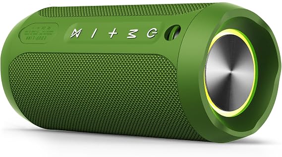 EDUPLINK Bluetooth Speaker, Portable Wireless Speakers, Waterproof IPX7 Speaker, TWS Pairing Stereo, Long Playtime for Home, Travel (Light Green)
