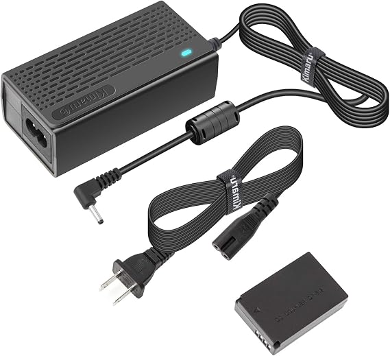 Kimaru LP-E12 Dummy Battery ACK-E12 AC Power Adapter DR-E12 DC Coupler kit for Canon EOS M50 Mark II, M50, M200, M100, M10, M2, M Cameras
