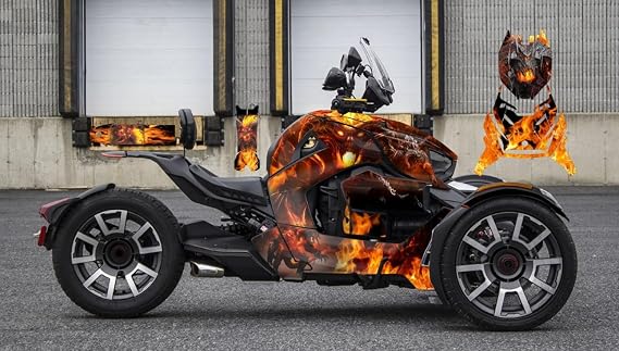 Graphics Kit Compatible with Can Am Ryker Flame Wrap