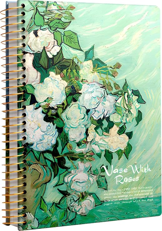 Large Spiral Notebook, B5, 300 Pages, 8x10 Big Notebook, Hardcover Large Journal, Thick Lined Paper, Between College Ruled and Wide Ruled, Van Gogh Gifts for Women and Children.