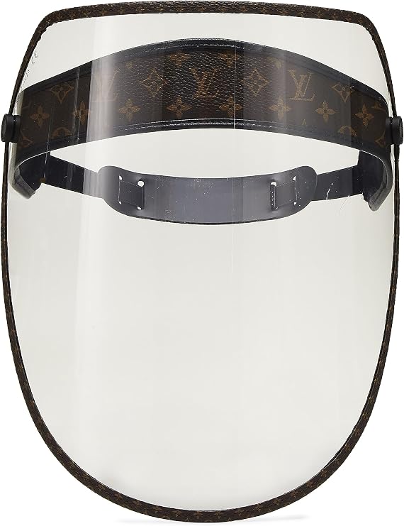 Pre-loved Monogram Face Shield Visor, Brown