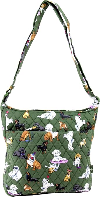 Vera Bradley Essential Extra Large Crossbody in Cotton Dog Park
