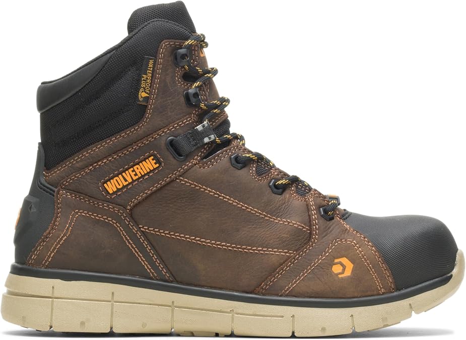 Wolverine Men's Rigger WPF Composite-Toe Mid Wedge Work Boots