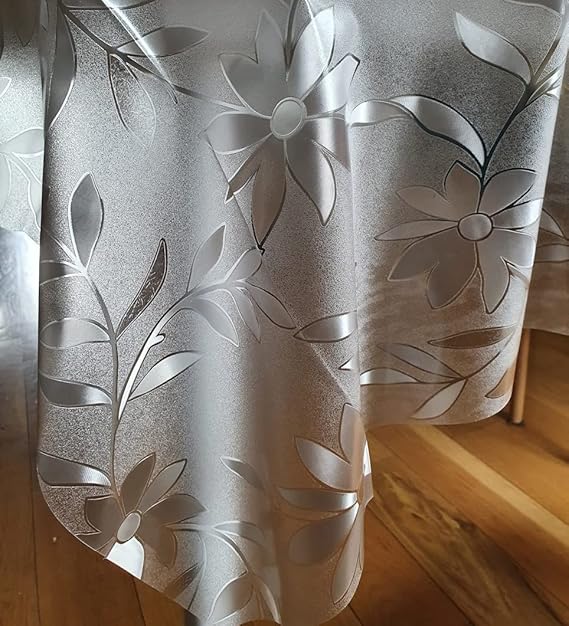 Rectangular Oilcloth Clear PVC Wipe Clean Tablecloth Table Protector Cover 140cm x 180cm 55x70