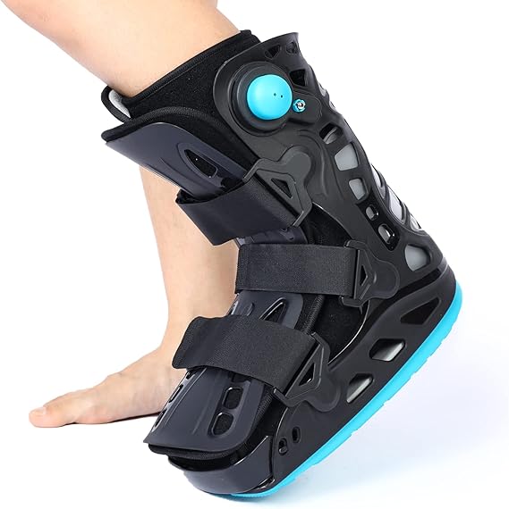 Air Cam Walker Fracture Boot, Inflatable Walking Boot, Short Walker Brace for Sprained Ankle, Foot Pain Recovery, Broken Foot, Achilles Tendonitis (Medium)