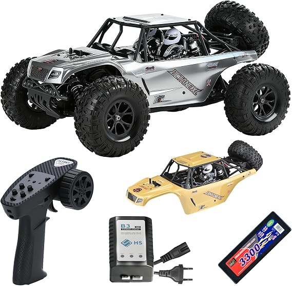 Octane 1/10 Scale 4WD Brushless High-Speed RC Cars for Adults, 55+ KM/H RTR Remote Control Car, Off-Road Electric Sand Buggy for Desert/Rock Crawling - Ready to Run