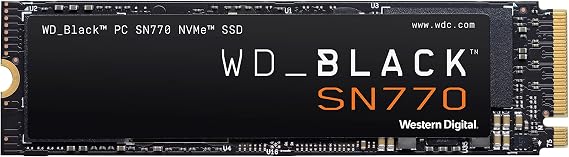 WD_BLACK 250GB SN770 NVMe Internal Gaming SSD Solid State Drive - Gen4 PCIe, M.2 2280, Up to 4,000 MB/s - WDS250G3X0E - [Previous Generation]