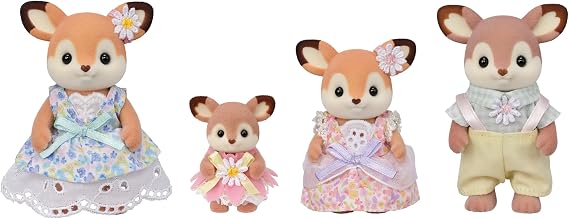 Calico Critters - Deer Family - Collectible Dollhouse Figures | Graceful flocked figures with soft spotted coats - pose the family for meadow strolls & enchanted forest story play, Ages 3+