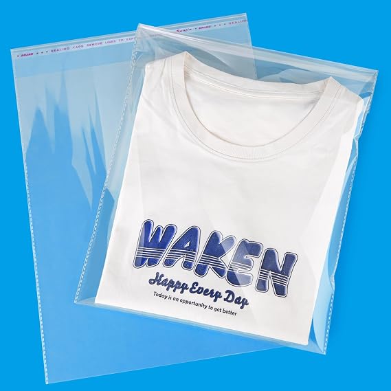 120 Count 10"x13" Clear Self Sealing Cellophane Bags