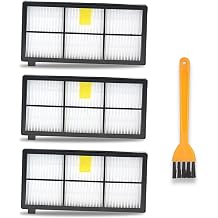 HEPA Filter 3 Pack for Roomba 800 900 Series High Efficiency Vacuum Filters Replacement | Compatible with iRobot 860/870/880/960/980 & Part #4636433