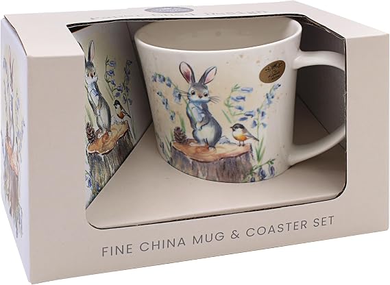 The Leonardo Collection Paper Shed Design Highland Cow Mug with Coaster