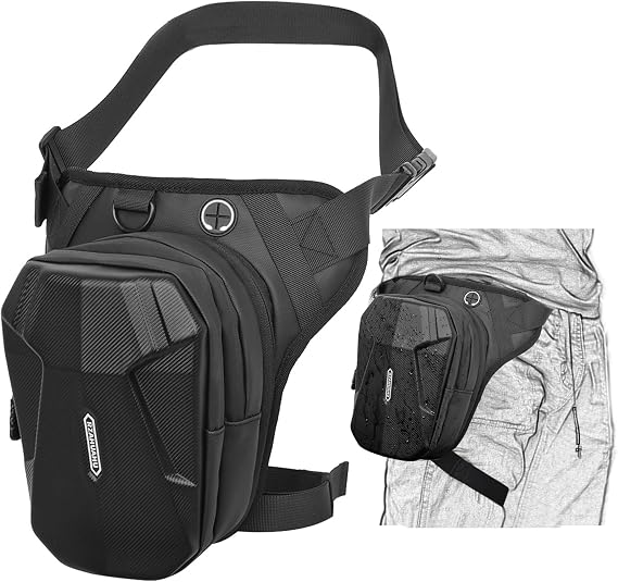 Motorcycle Waist Pack,Drop Leg Bag,Riding Hiking Waist Pack EVA Waist Bag
