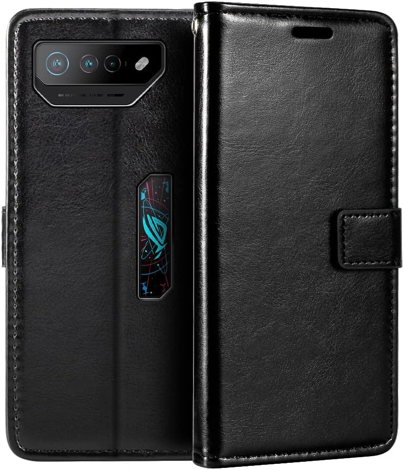 Asus ROG Phone 7 Ultimate Case Folio Asus ROG Phone 7 Pro PU Leather Magnetic Cover Shock Resistant Full Protection Card Storage Wallet Type Case Compatible with 6.78 inches
