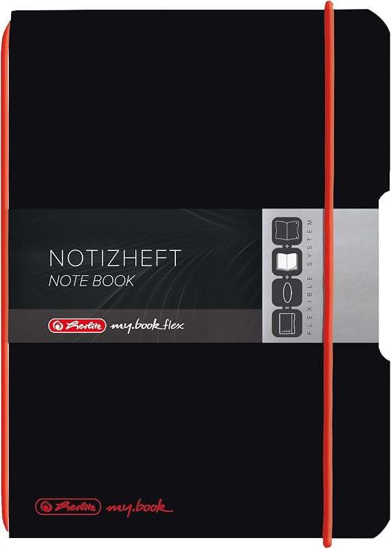 Herlitz My.Book Flex A6 Squared Notebook - Black