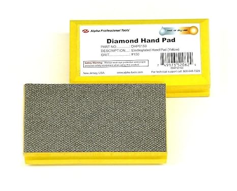 Alpha Diamond Hand Polishing Pad - (1) 150 Grit Pad