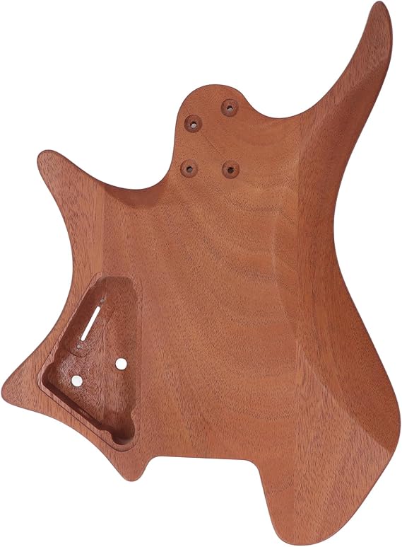 Headless Electric Guitar Body, Unfinished Polished DIY Replacement, 6 String Guitar Body for Customization, for DIY Enthusiasts, Guitar Repair Shops, Music Makers, Custom Guitar Builders