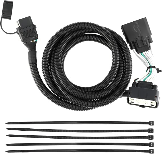 118540 T-One Connector Assembly, 56172 4 Pin Trailer Wiring Harness Kit Fit for Ford Explorer 2011-2019 2011 2012 2013 2014 2015 2016 2017 2018 2019, Plug and Play Trailer Light Wiring