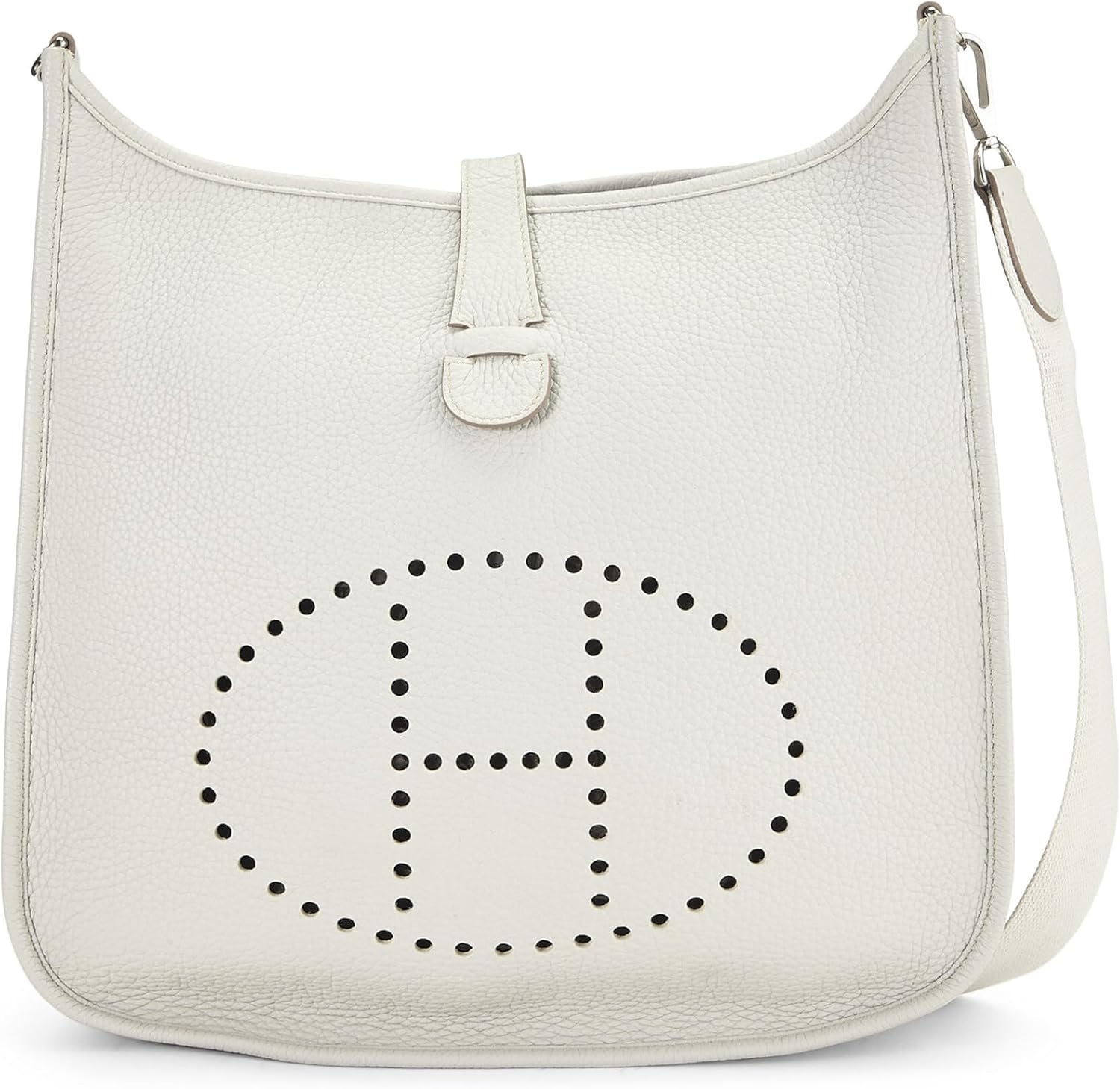 Hermès, Pre-Loved Grey Clemence Evelyne III GM, Grey Pearl