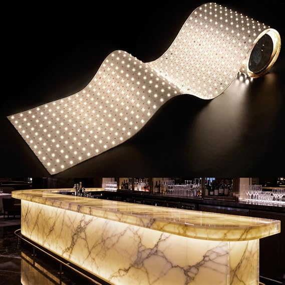 SuperLightingLED 4000K Big LED Sheets for Backlighting Countertop, 78.7in x 9.45in Flexible 24V LED Light Sheet Cuttable Dimmable Neutral White Paper-thin with Accessory Pack 4000K, 6.56Ft IP20