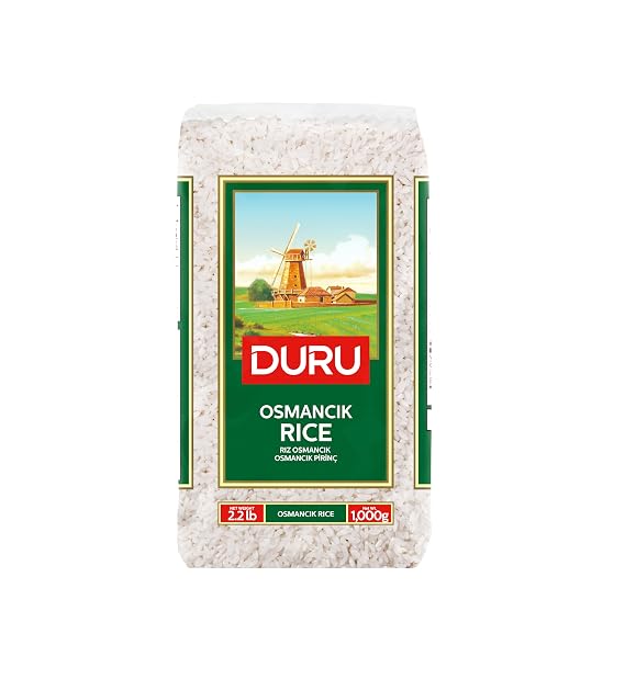 Duru Osmancik Rice, 35.2oz (1000g), 100% Natural and Certificated, Non-GMO, Great for Vegan Recipes, Gluten Free