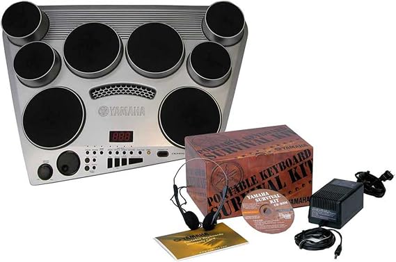Yamaha DD65 Electronic Drum Pad Premium Package with Headphones, Power Supply, Drum Sticks, and 2 Foot Pedals