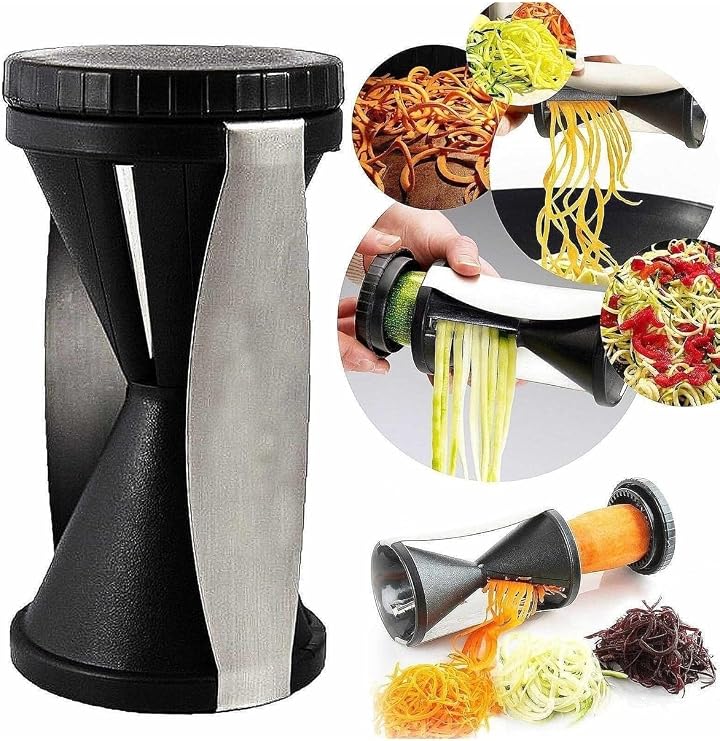 Slicer Spiral Sebze Doğrayıcı, Jülyen Kesme Aleti, Siyah