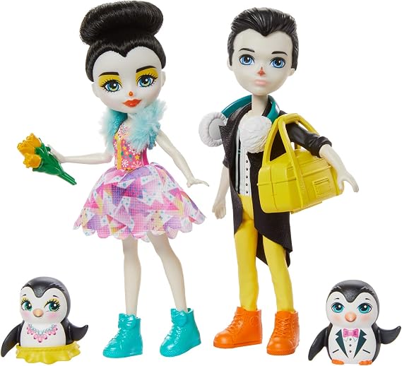 Mattel Enchantimals Darling Ice Dancers Skate and Spin Glider with Patterson Penguin Small Doll 6-in & Tux Dolls, 2 Animal Figures, and 15+ Accessories, Makes a Great Gift for 3-8 Year Olds
