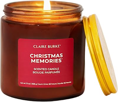 Claire Burke Christmas Memories Candle Holiday Fragrance 70-hour burn time 14 oz, 1 ct