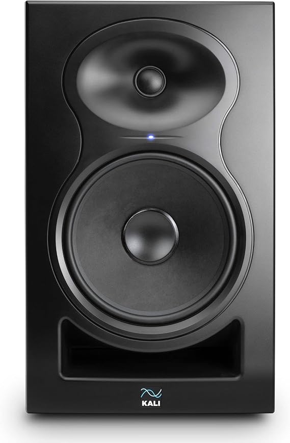 KALI AUDIO LP-8V2 8 Powered Studio Monitor - 100W Speaker System with Boundary Compensation EQ Settings - for Mixing, Recording, Audio Production - XLR, TRS, RCA Input Ports - Single, Black