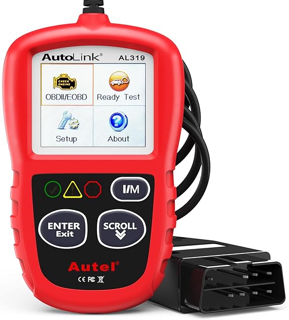 Autel Professional OBD2 Scanner AL319 Code Reader, Enhanced Check and Reset Engine Fault Code, Live Data, Freeze Frame, CAN Car Diagnostic Scan Tools for All OBDII Vehicles After 1996, 2026 Upgraded