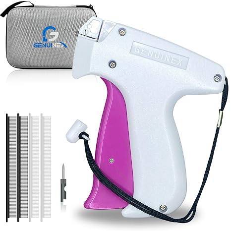 Stitch Gun for Clothes A Complete Kit with 3000 Fasteners, 2 Needles & EVA Carrying Case. Handheld Tagging Gun for Clothing & Fabric-Friendly Stitchy Stitch Gun for Hemming, Quilting & Quick Repairs