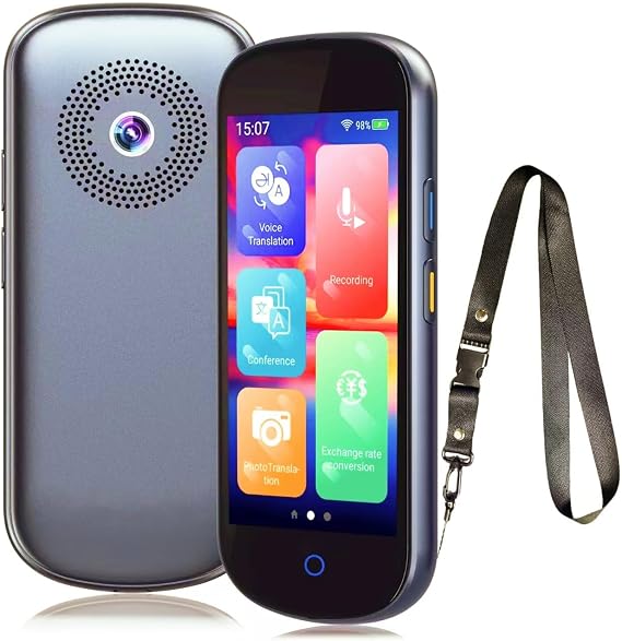 Language Translator Device No WiFi Needed,AI Voice Translator,Two Way Real-Time Translation of 137 Languages, Upgraded Offline/Photo Instant Translation Device for Travel Business Learning-Grey
