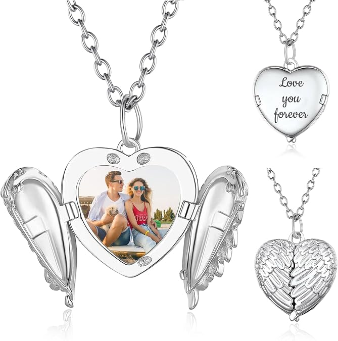 Personalized Necklaces for Women Locket Necklace Picture Inside Custom Picture, Memorial Gift