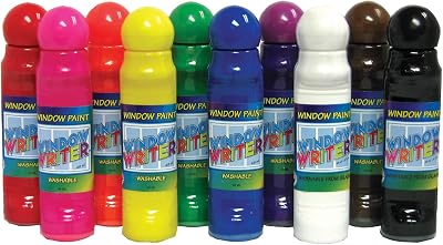 Crafty Dab Window Writers Paint Arts & Crafts, Assorted CV-75556 10 Count Pack of 1