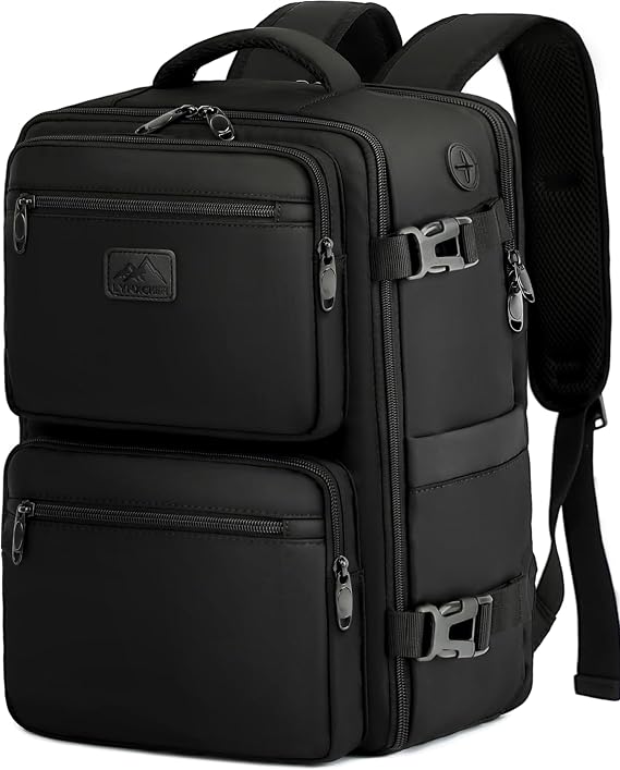 Easyjet Cabin Bag 45x36x20 Travel Travel Black Laptop Backpack Rucksack Carry-ons Hand Luggage Bag Underseat Cabin Size 30L Flight Bags Fit 15.6" Laptop Black(Black, M)