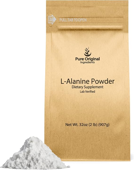 PURE ORIGINAL INGREDIENTS L-Alanine Powder Lab Verified, Always Pure, No Fillers Or Additives (32 Ounce)