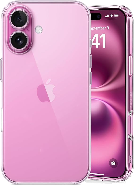 Clear Case For iPhone 16 Plus, Clear Case Thin Transparent Shockproof Anti-Yellowing Silicone Gel Cover Case for iPhone 16 Plus (Clear)