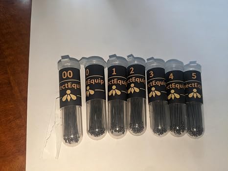 Professional Entomology Insect Mounting Pins, Sizes #00, #0, #1, #2, #3, #4, #5, Black, for Butterfly and Specimen Collections (#00, #0, #1, #2, #3, #4, #5)