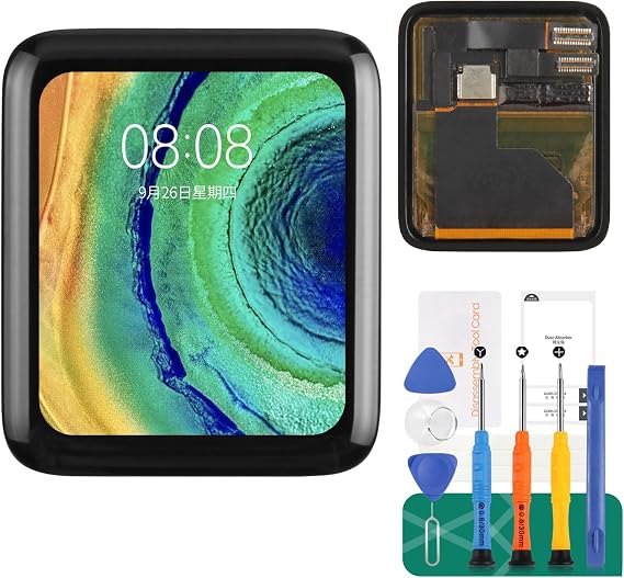 for Apple Watch Series 1 Screen Replacement 38mm LCD Display Touch Screen Digitizer Assembly with Tools & Screen Protector, for A1803 A1554 (1st Gen iWatch)